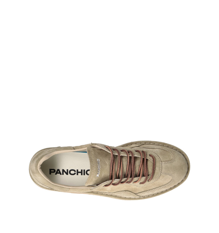 PANCHIC Stringata uomo oliva in suede