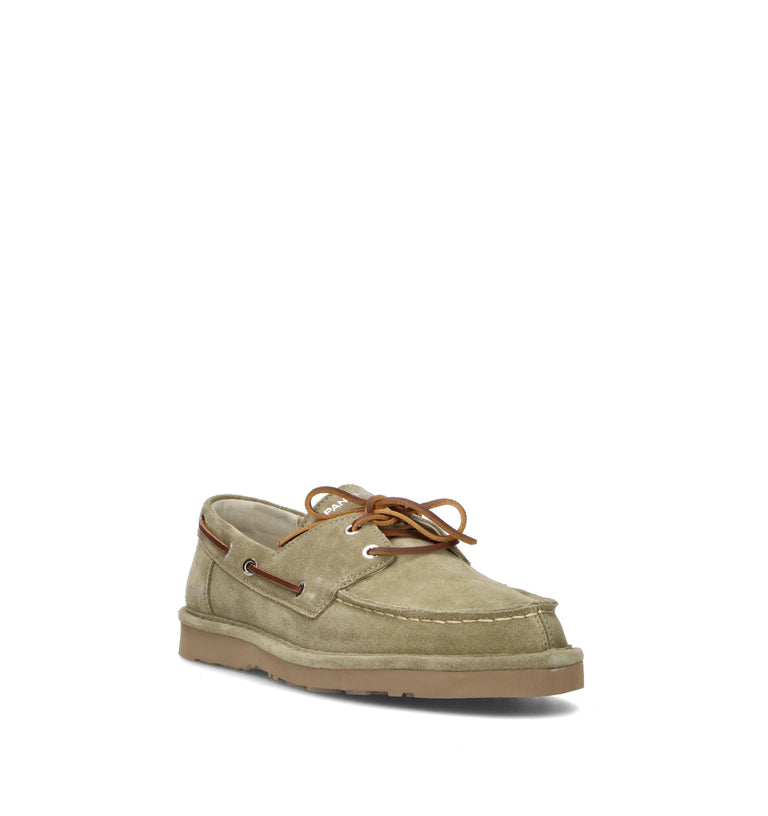 PANCHIC Scarpa barca uomo oliva in suede