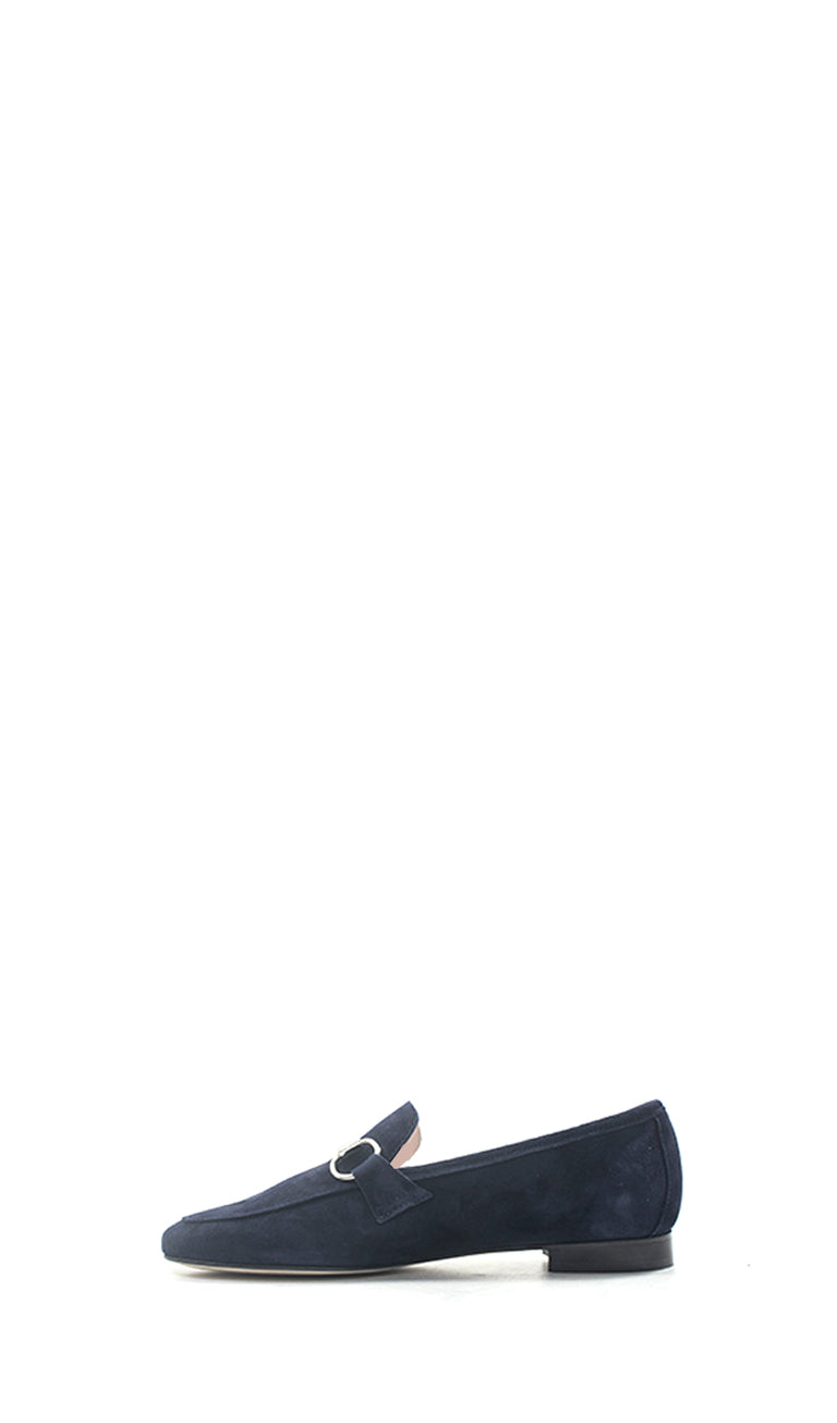 REBECCA VAN DIK Mocassino donna blu in suede