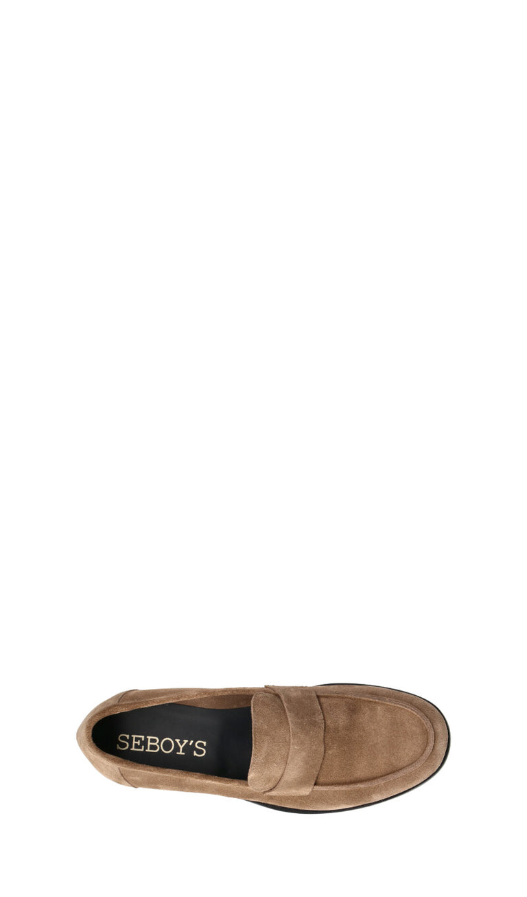 SEBOYS Mocassino uomo grigio in suede