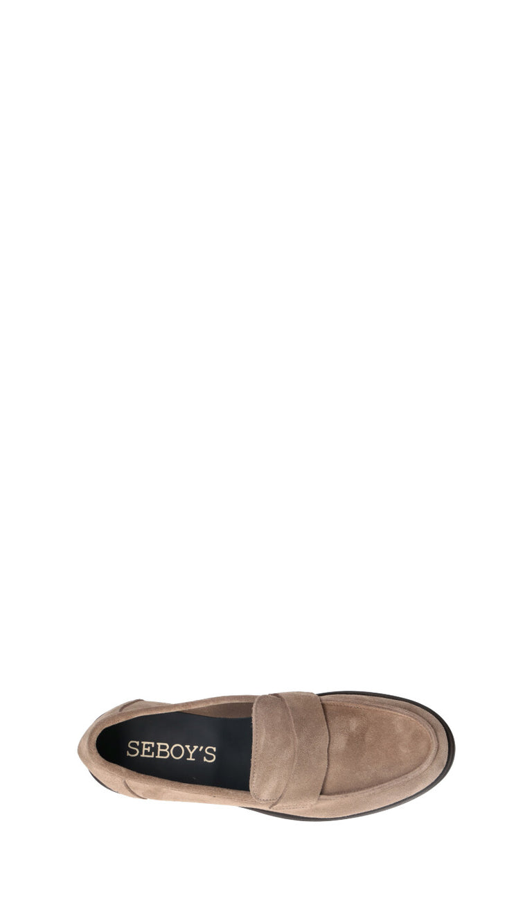 SEBOYS Mocassino uomo grigio in suede