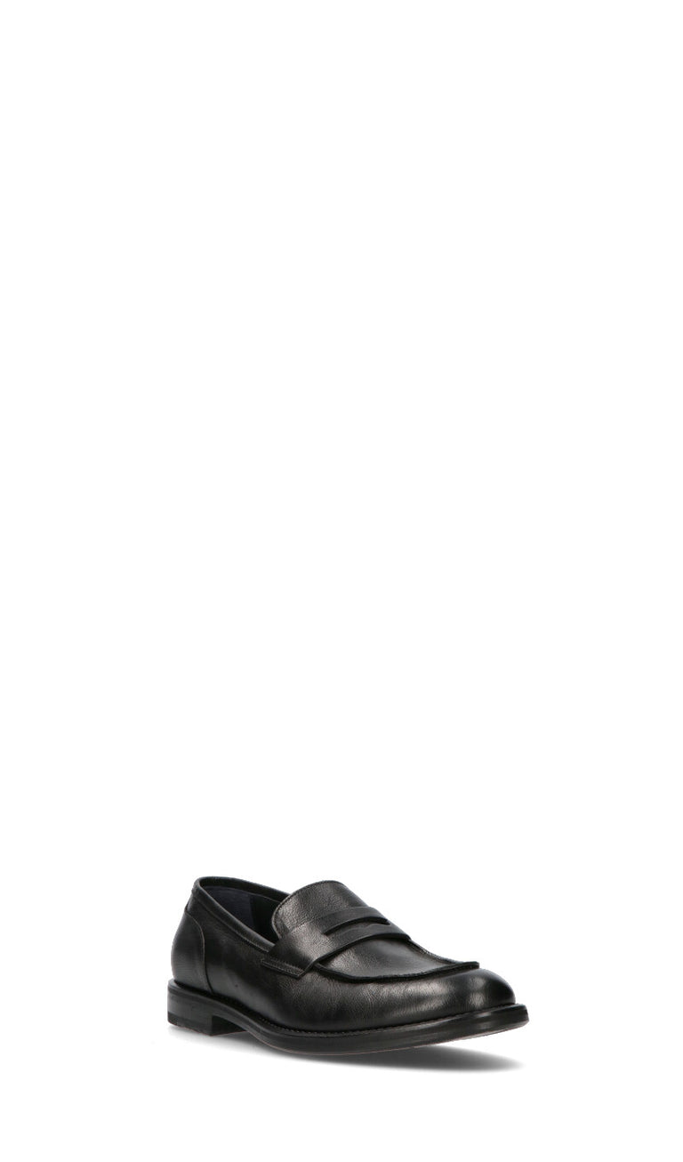 SEBOYS Mocassino uomo nero in pelle