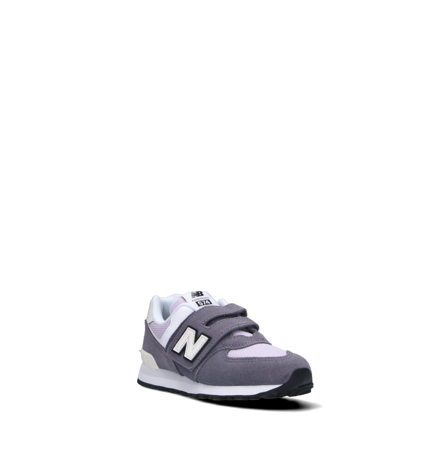NEW BALANCE 574 Sneaker bimba grigia/lilla