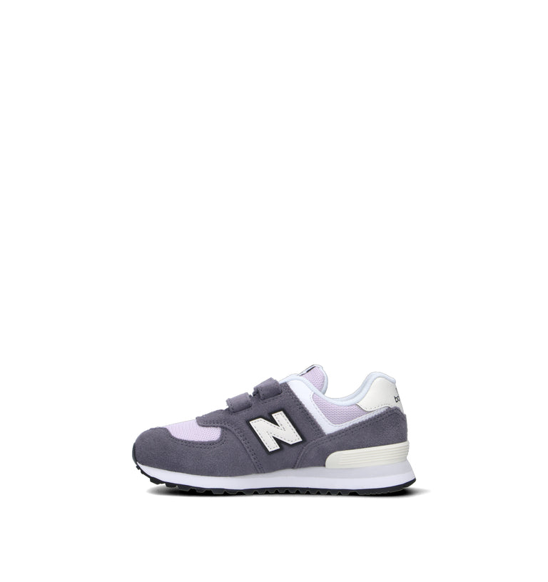 NEW BALANCE 574 Sneaker bimba grigia/lilla