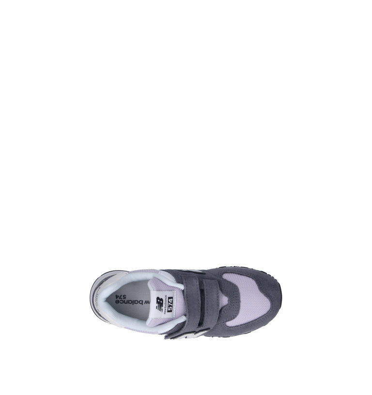 NEW BALANCE 574 Sneaker bimba grigia/lilla