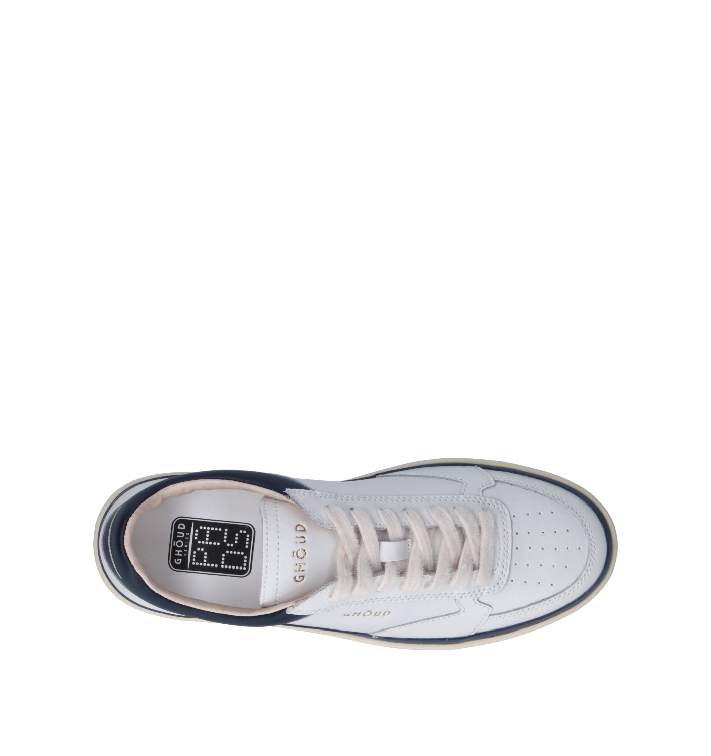 GHOUD Sneaker uomo bianca/blu in pelle