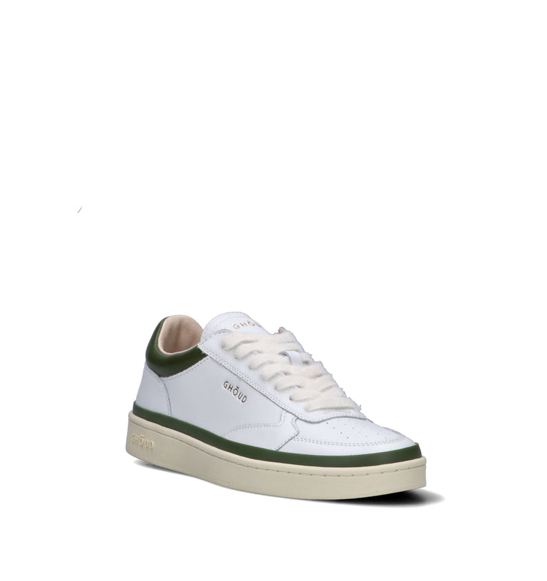 GHOUD Sneaker uomo bianca/verde in pelle