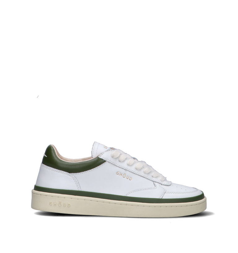 GHOUD Sneaker uomo bianca/verde in pelle