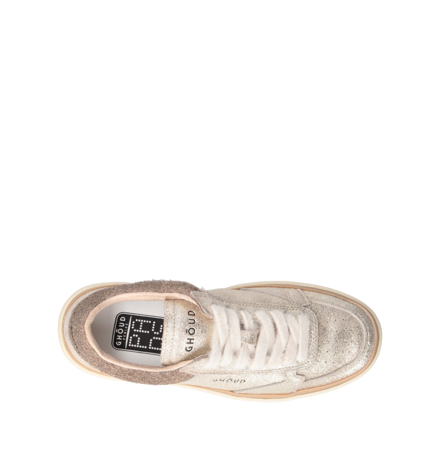 GHOUD Sneaker donna platino in suede