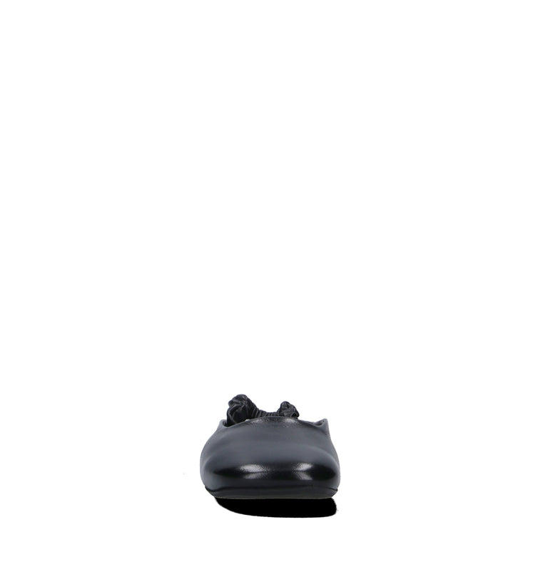 POEVE Slingback donna nera in pelle