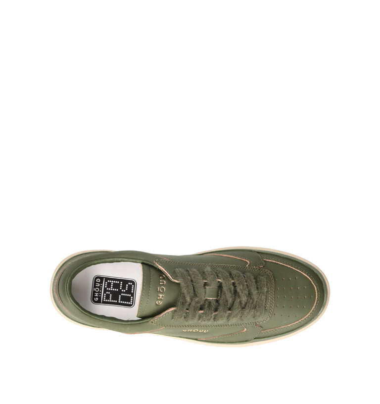 GHOUD Sneaker uomo verde in pelle