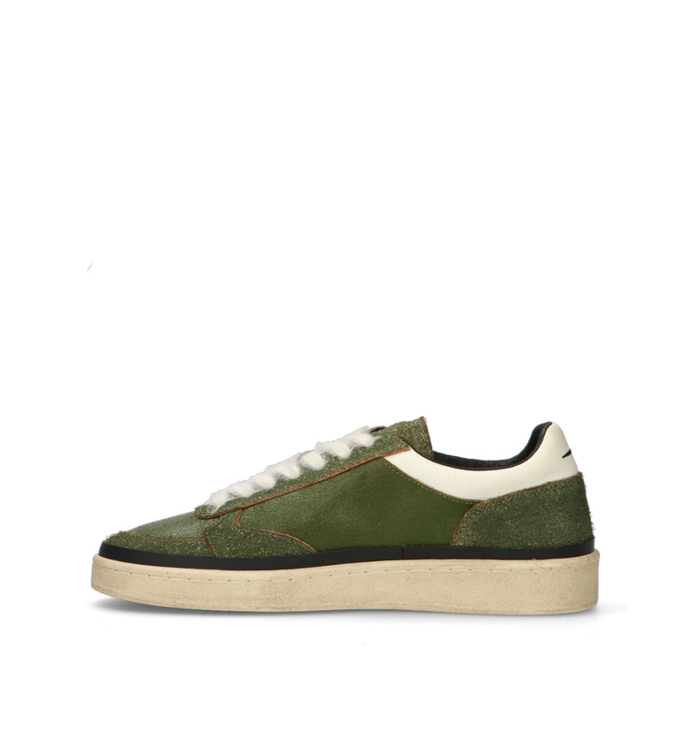 GHOUD Sneaker uomo verde in pelle