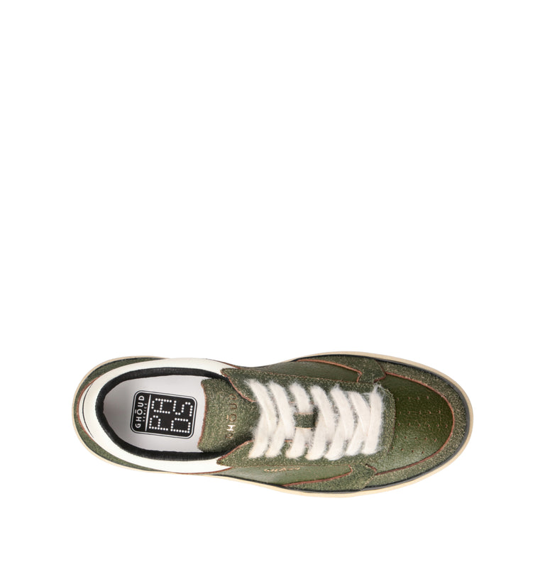 GHOUD Sneaker uomo verde in pelle