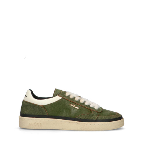 GHOUD Sneaker uomo verde in pelle