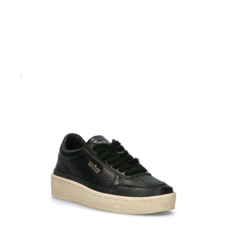 GHOUD Sneaker donna nera in pelle