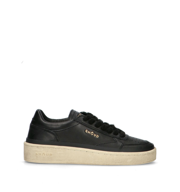 GHOUD Sneaker donna nera in pelle