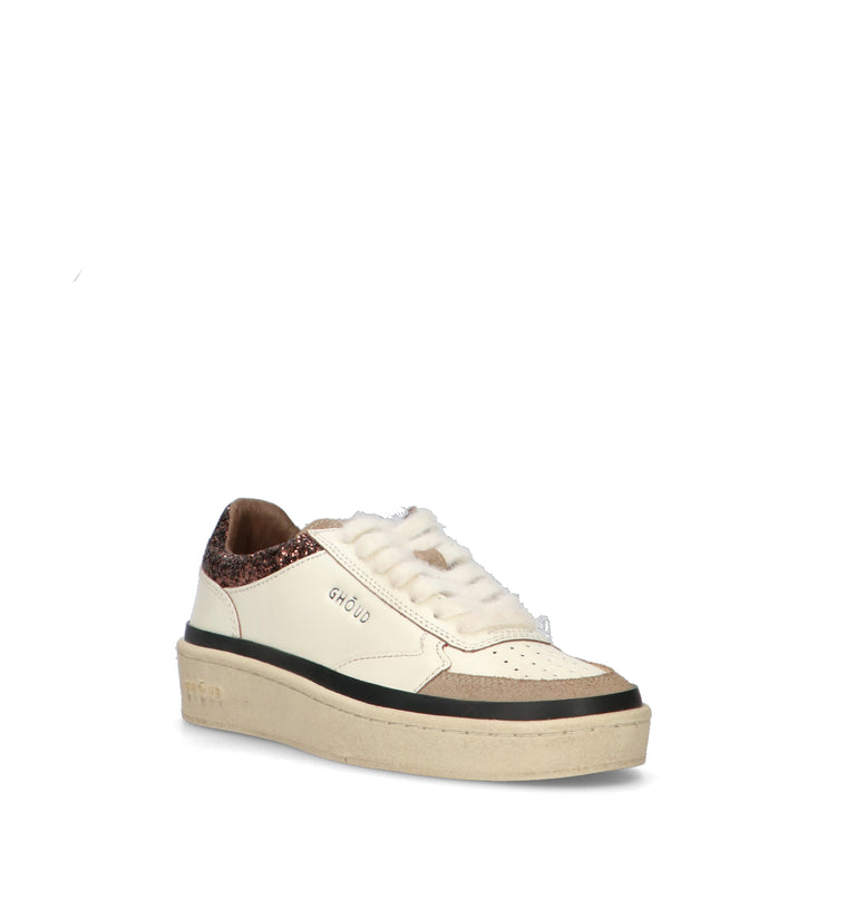 GHOUD Sneaker donna panna in pelle