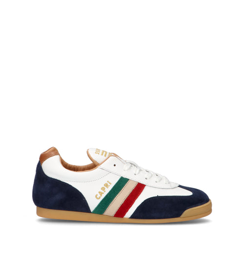 SERAFINI Sneaker uomo bianca/blu in pelle