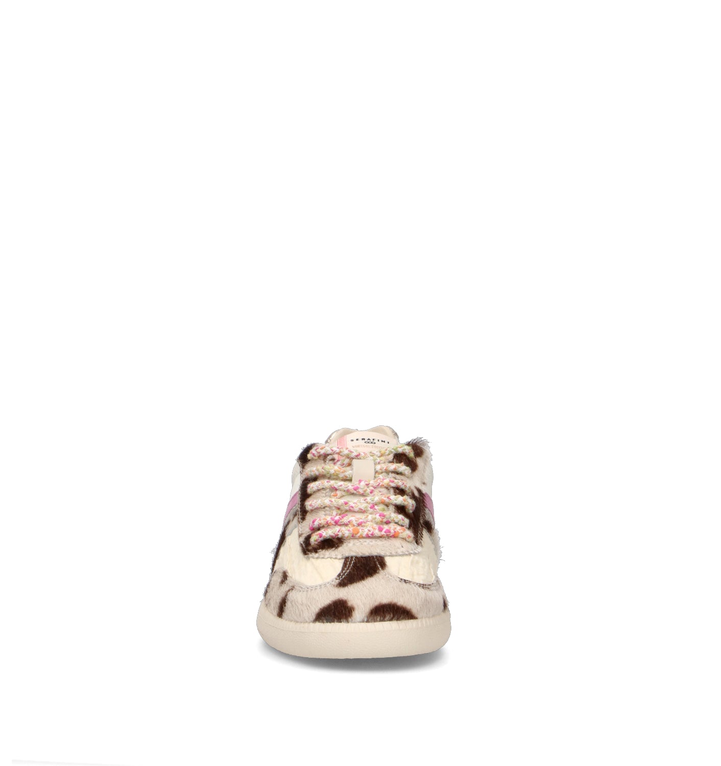 SERAFINI Sneaker donna panna/marrone in cavallino