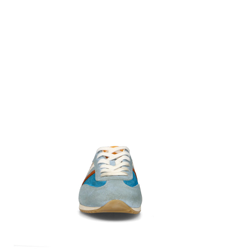 SERAFINI Sneaker uomo azzurra in suede