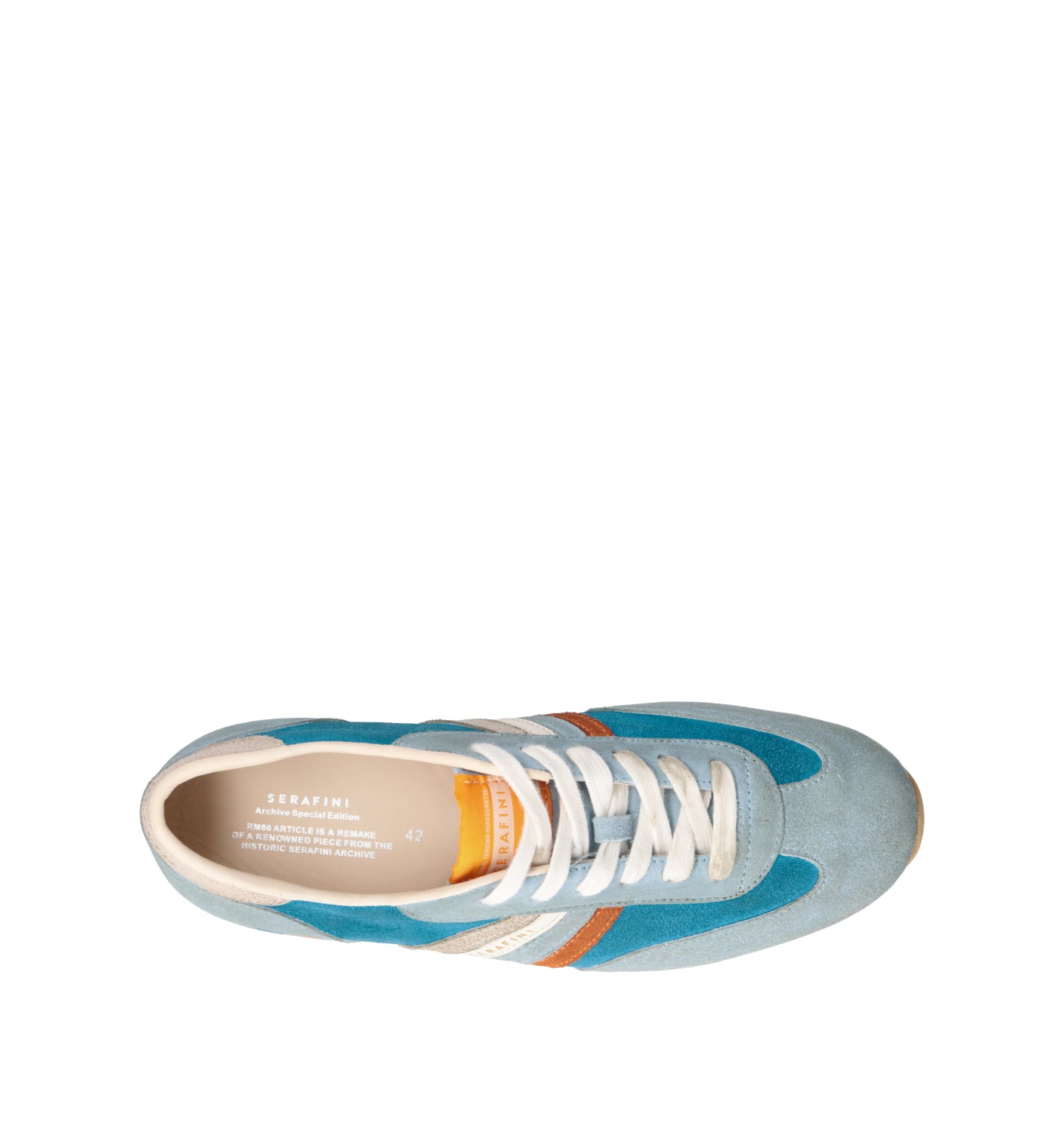 SERAFINI Sneaker uomo azzurra in suede