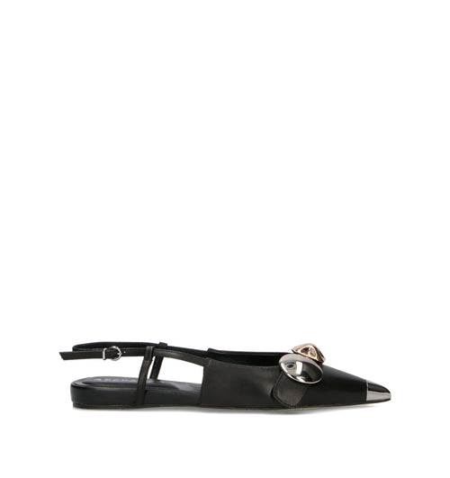 APEPAZZA Slingback donna nera in pelle
