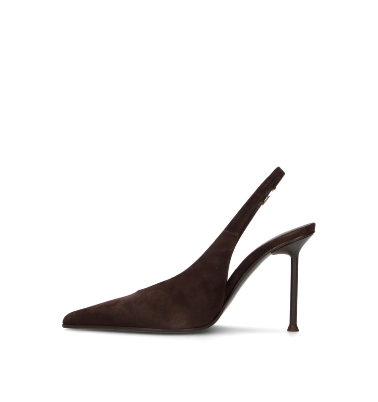 SERGIO LEVANTESI Slingback donna marrone in suede