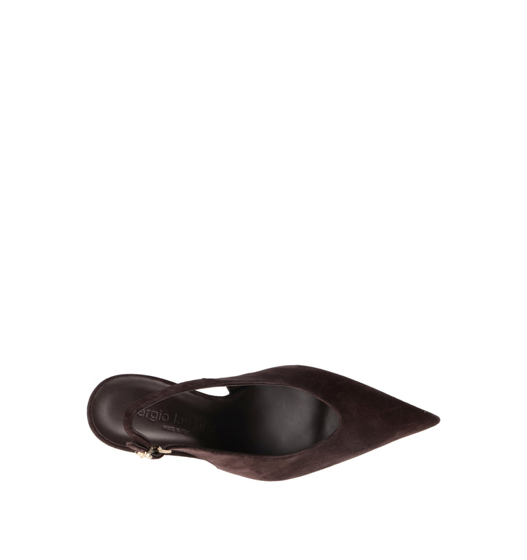SERGIO LEVANTESI Slingback donna marrone in suede