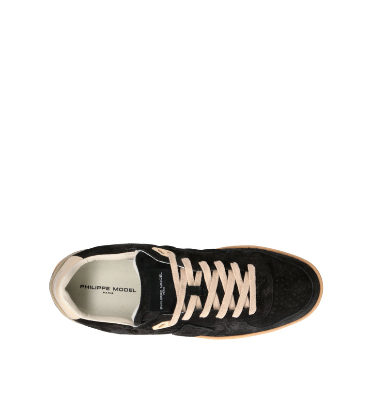 PHILIPPE MODEL Sneaker uomo nera in suede