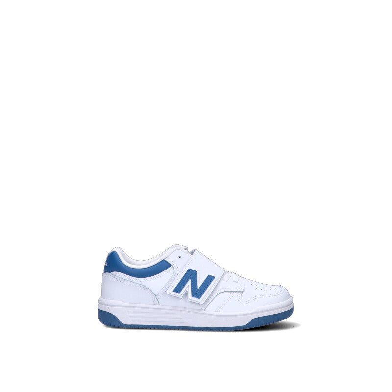 NEW BALANCE Sneaker bimbo bianca/azzurra in pelle
