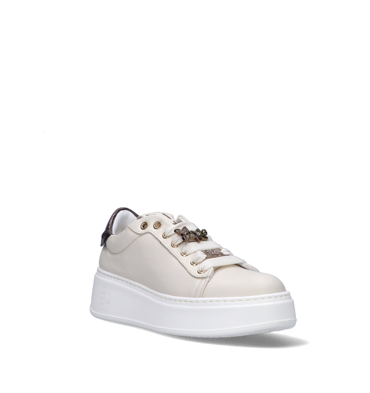 GIO+ Sneaker donna panna in pelle