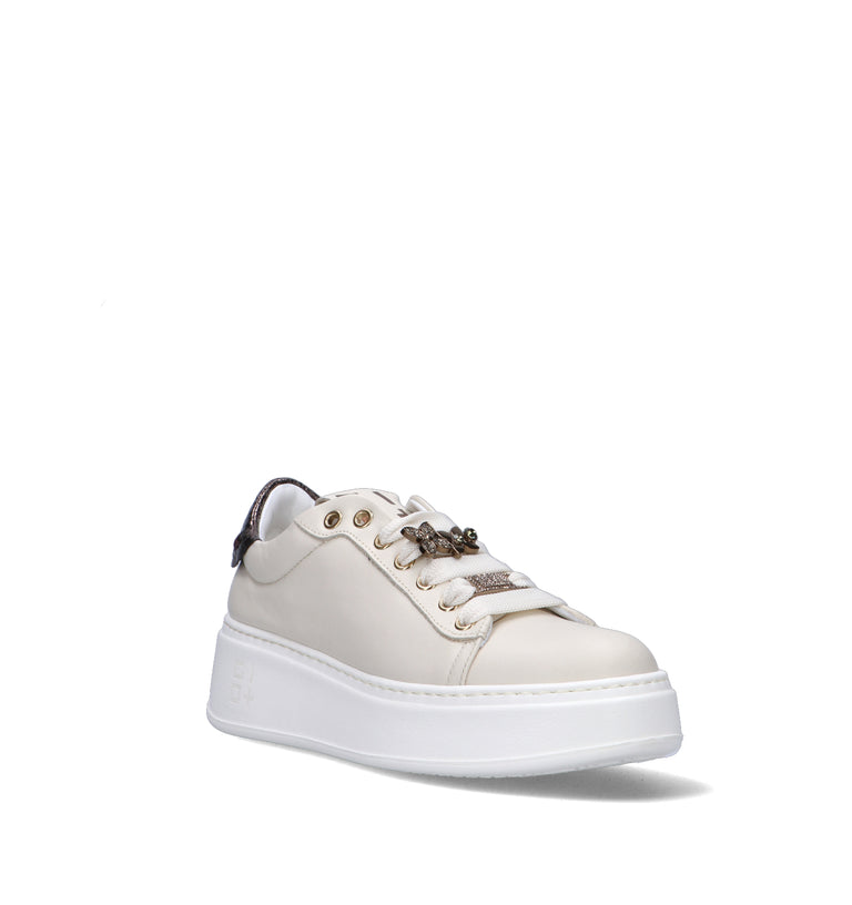 GIO+ Sneaker donna panna in pelle