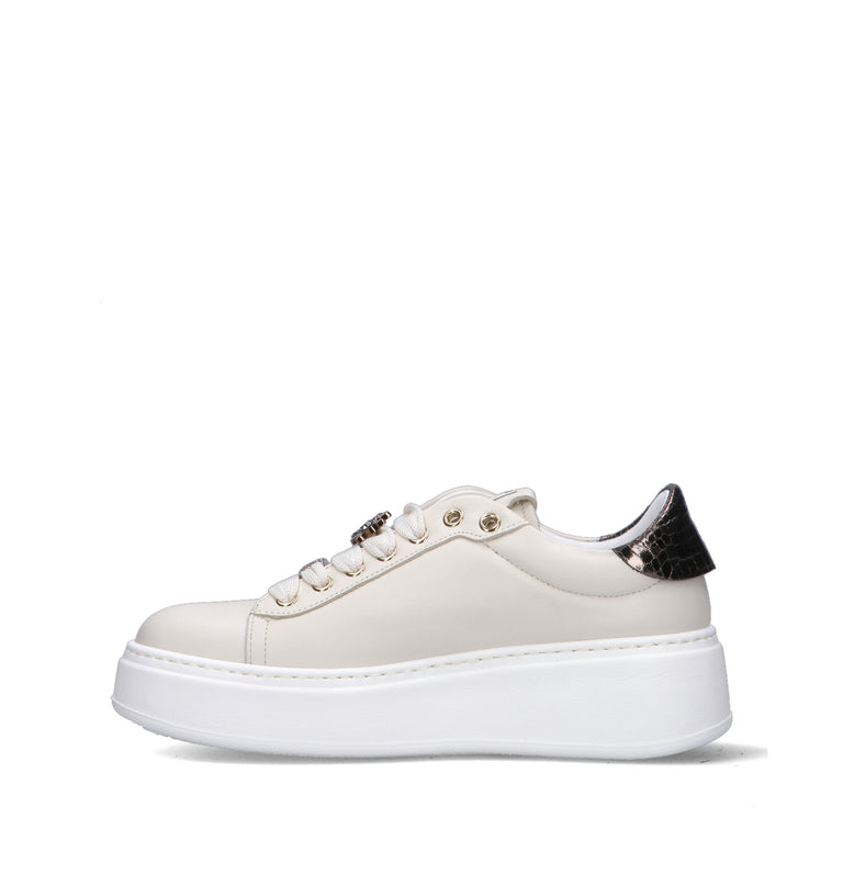 GIO+ Sneaker donna panna in pelle