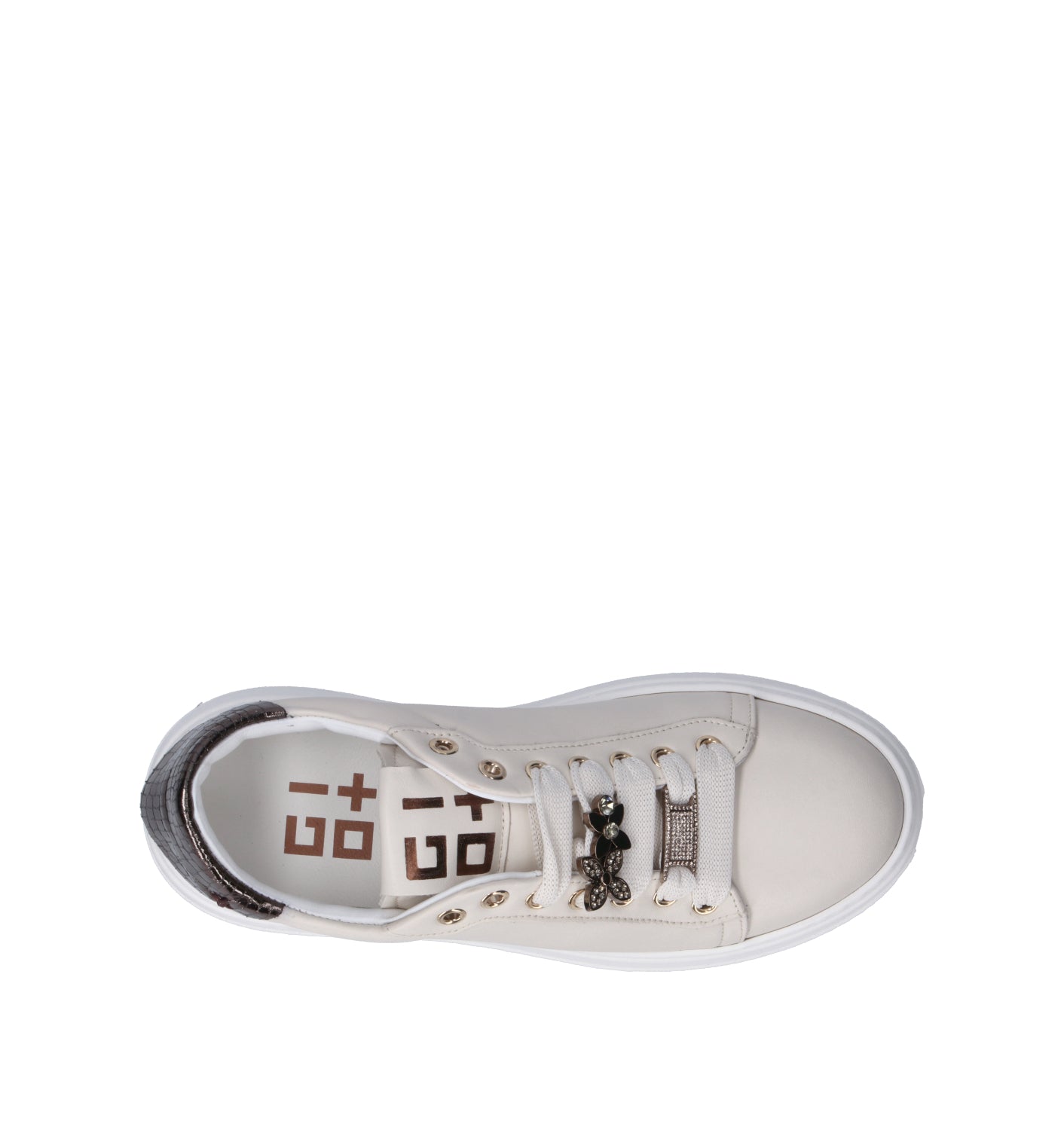 GIO+ Sneaker donna panna in pelle
