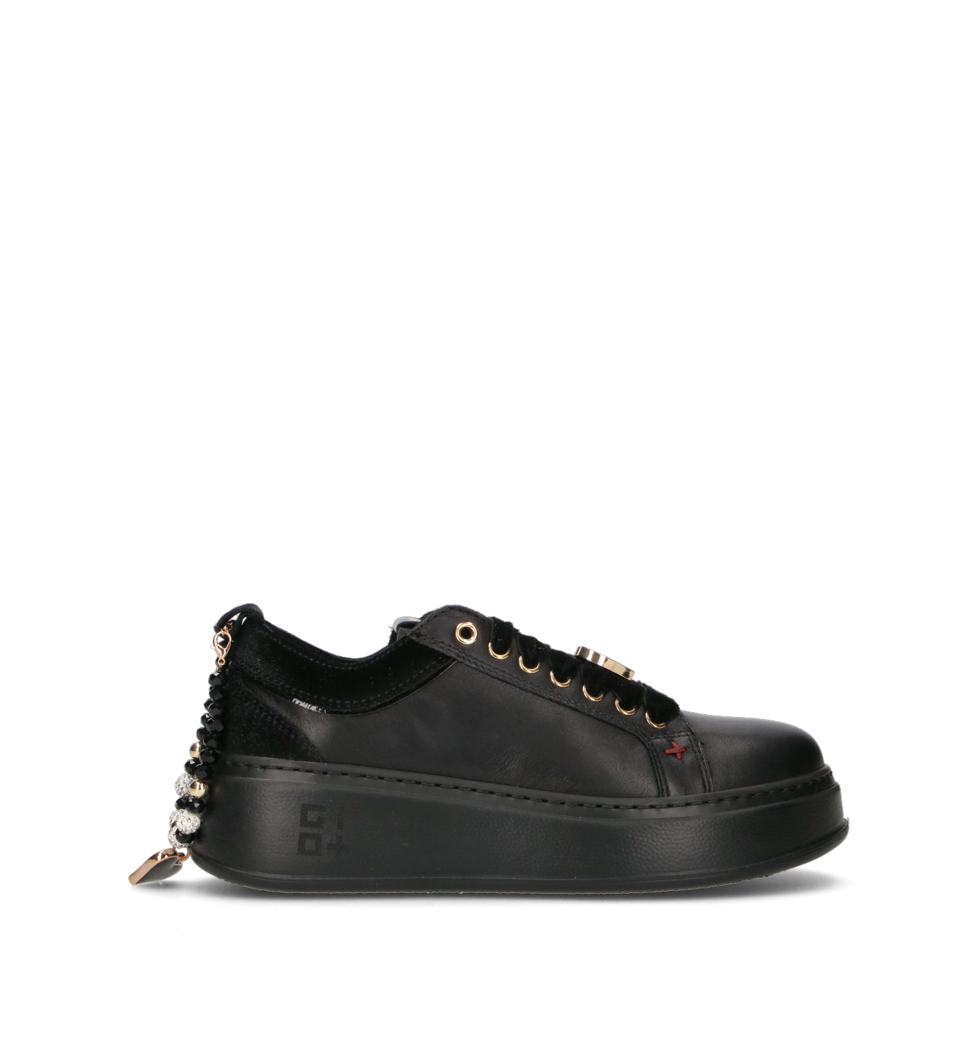 GIO+ Sneaker donna nera in pelle