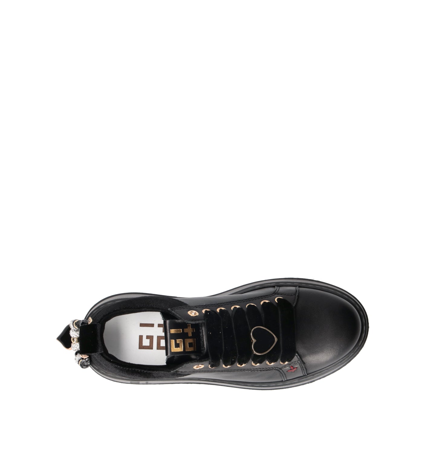 GIO+ Sneaker donna nera in pelle
