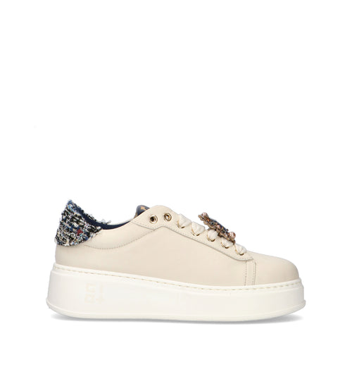 GIO+ Sneaker donna panna in pelle