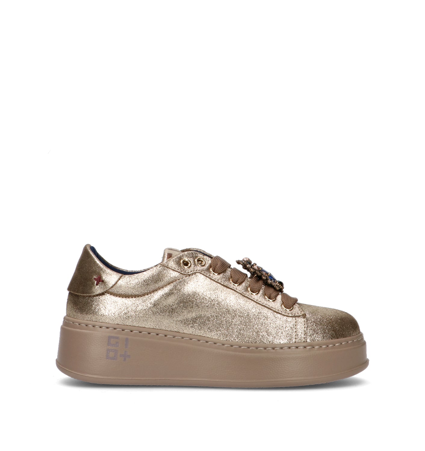 GIO+ Sneaker donna oro in pelle