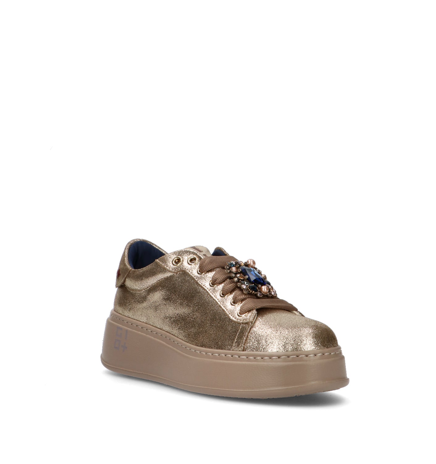 GIO+ Sneaker donna oro in pelle