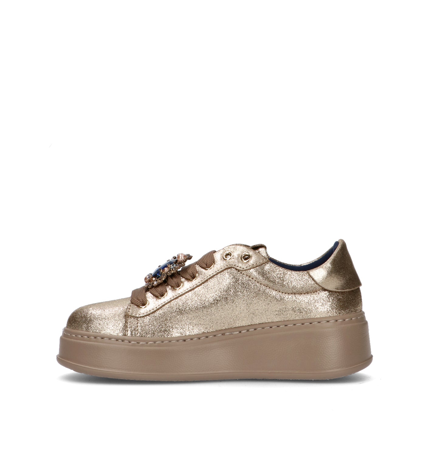 GIO+ Sneaker donna oro in pelle