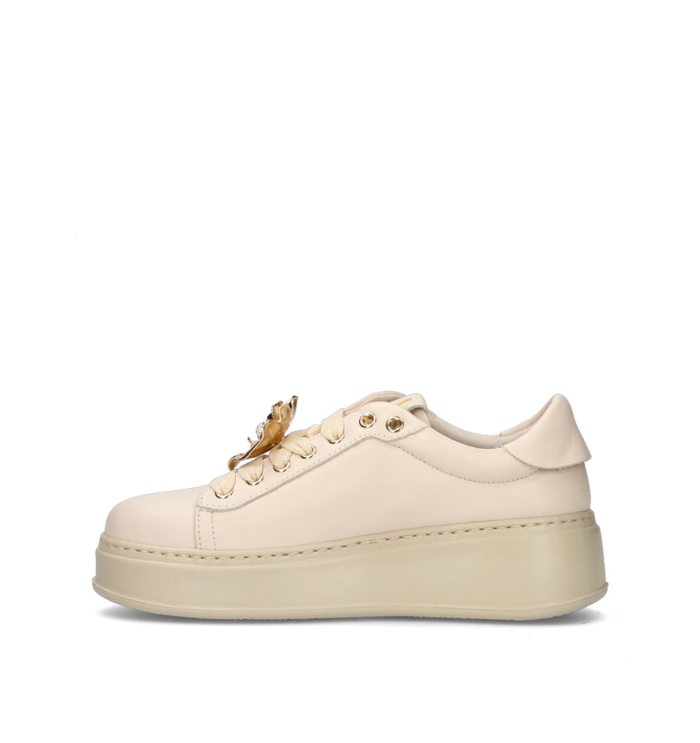 GIO+ Sneaker donna beige in pelle