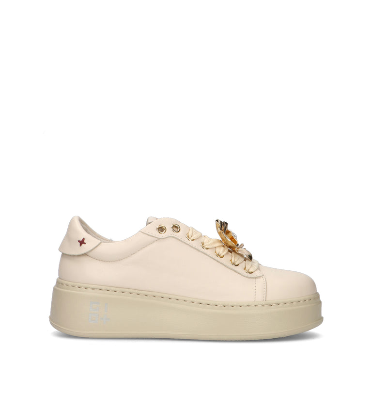 GIO+ Sneaker donna beige in pelle