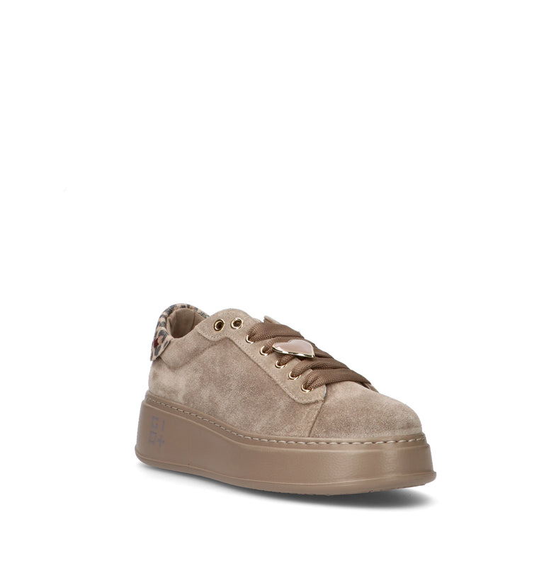 GIO+ Sneaker donna taupe in suede