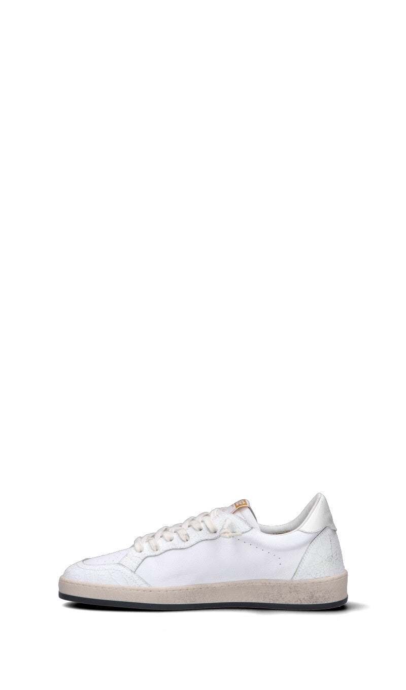QUATTROBARRADODICI Sneaker uomo bianca in pelle