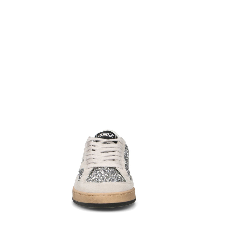 QUATTROBARRADODICI Sneaker donna bianca/argento