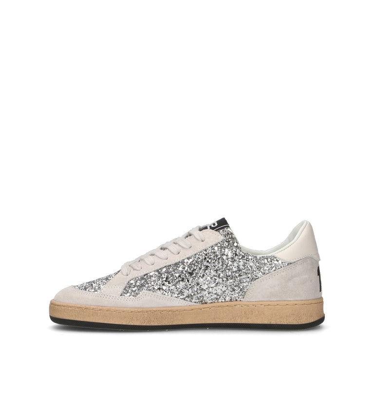 QUATTROBARRADODICI Sneaker donna bianca/argento