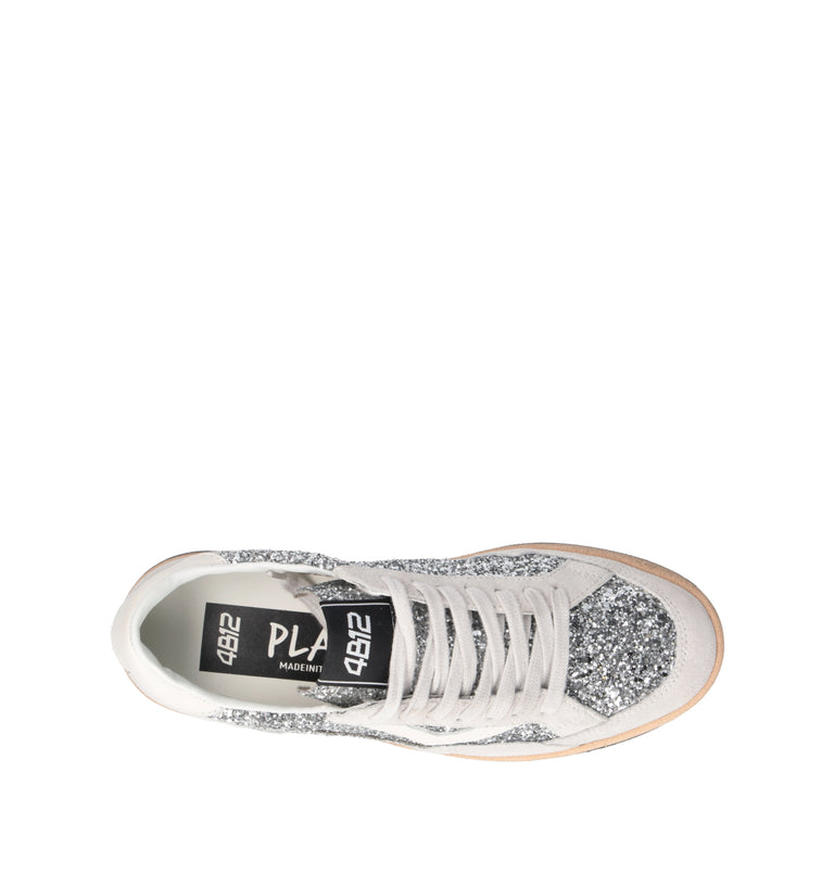 QUATTROBARRADODICI Sneaker donna bianca/argento