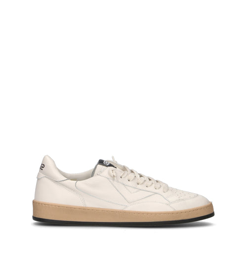 QUATTROBARRADODICI Sneaker uomo bianca in pelle