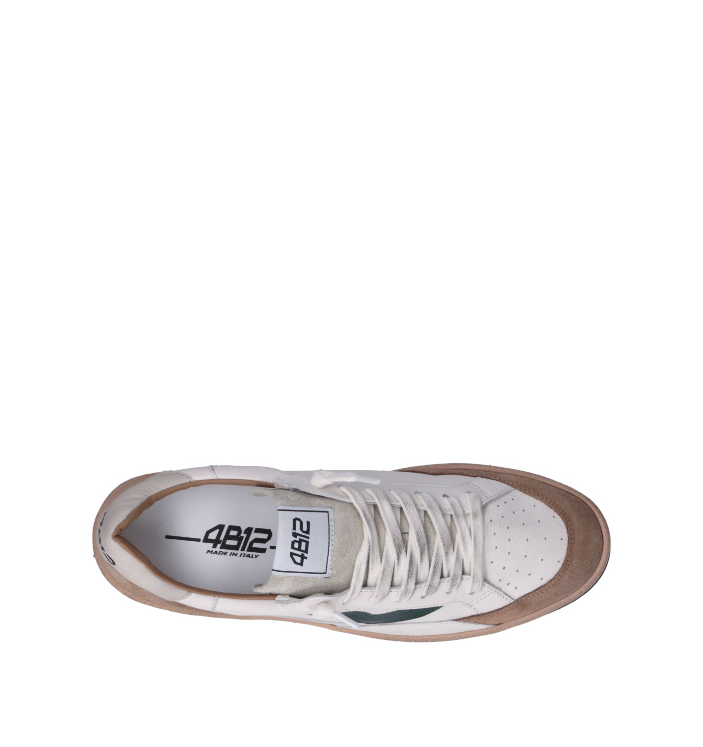 QUATTROBARRADODICI Sneaker uomo bianca