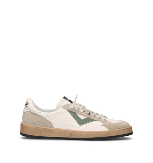 QUATTROBARRADODICI Sneaker uomo bianca in pelle